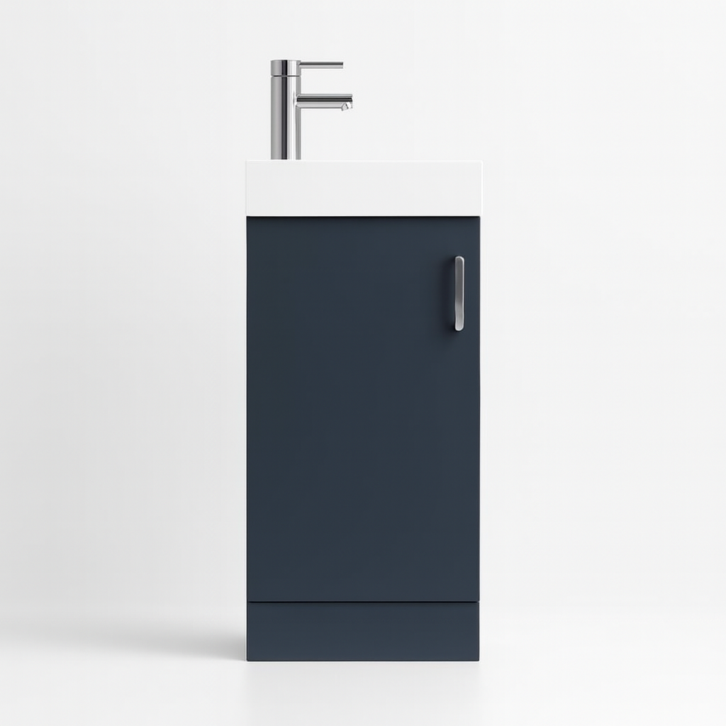 400mm Grey Gloss Vanity Unit with Basin