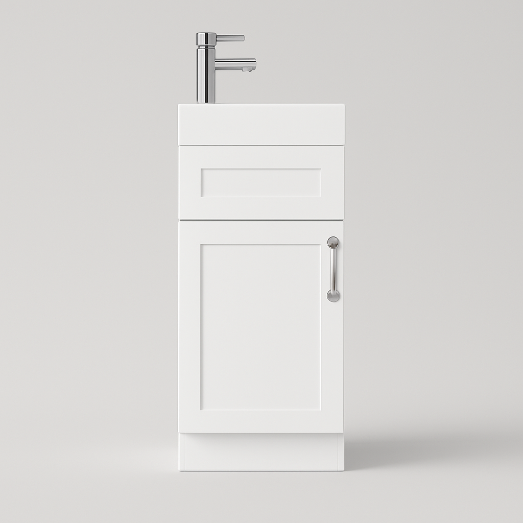 400mm Matt White Vanity Unit with Basin