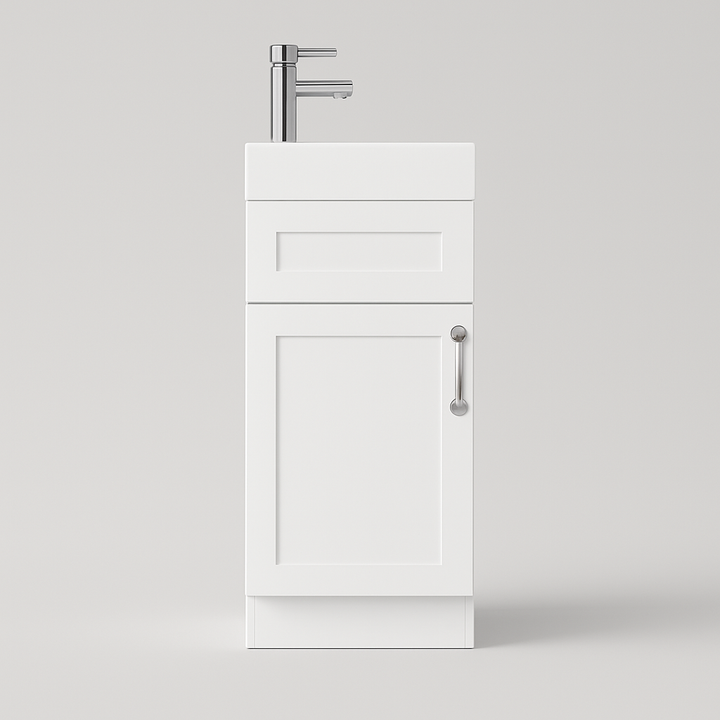 400mm Matt White Vanity Unit with Basin