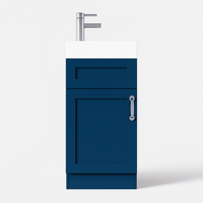 400mm Navy Blue Vanity Unit with Basin