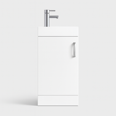 400mm White Gloss Vanity Unit with Basin