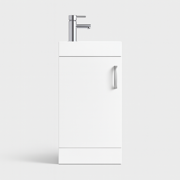 400mm White Gloss Vanity Unit with Basin