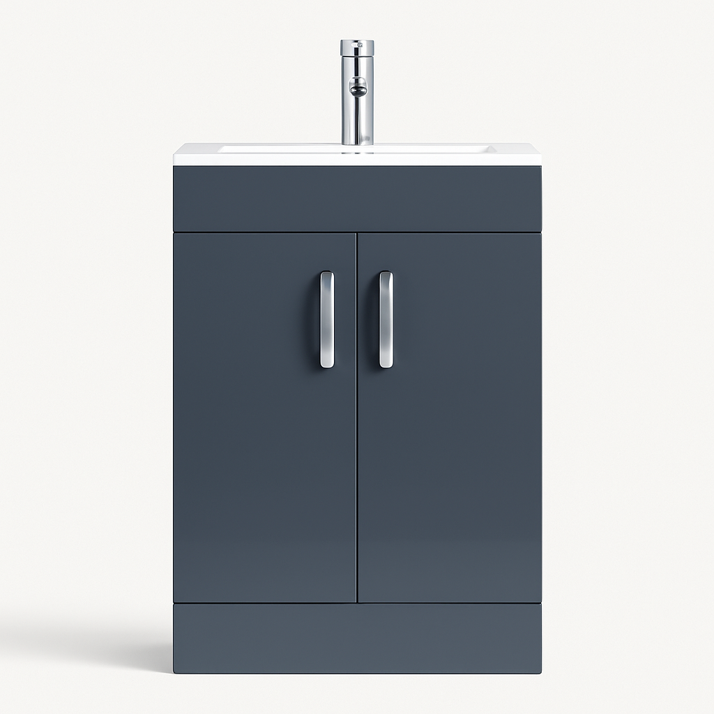 500mm Grey Gloss Vanity Unit