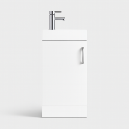 400mm White Gloss Vanity Unit with Basin