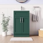 500mm Green Vanity Unit - Floor Standing with Basin - Image 2