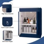 600mm Inky Blue Vanity Unit - Floor Standing Basin - Image 5