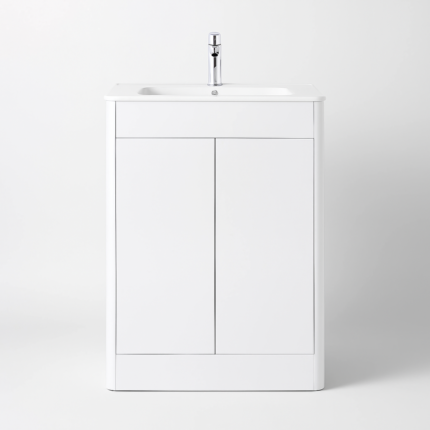 600mm White Gloss Vanity Unit